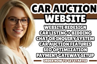 car auction website car bidding platform car dealer website