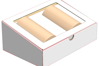 design professional 3d dieline and mockup for custom box packaging