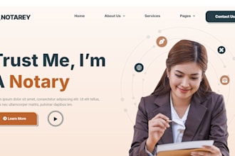 design notary website, notary landing page, notary wordpress website
