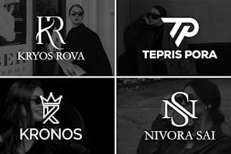 design wordmark monogram fashion and clothing brand logo