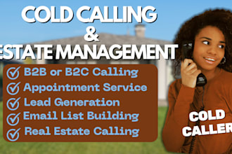 do b2b b2c cold calling and appointment setting,telemarketing ,real estate calls