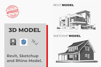 build accurate 3d architectural models in revit sketchup or rhino