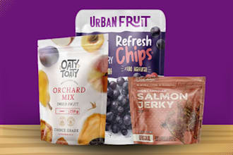 create attractive and professional food packaging and label design