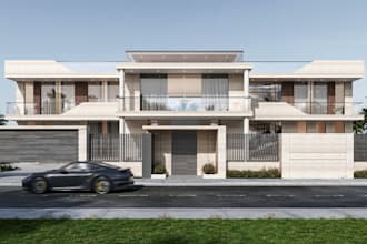 3d render house exterior environment,roof top terrace,interior,floor plan,design