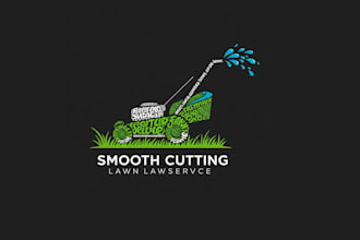 create professional and specially lawn logo design