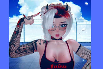 3d anime model vrchat avatar furry nsfw vrc avatar vr character in untiy
