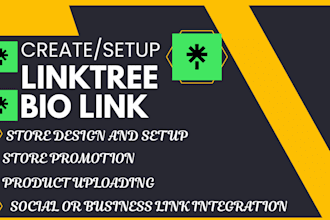 set linktree beacons taplink stan store link in bio for social media sales