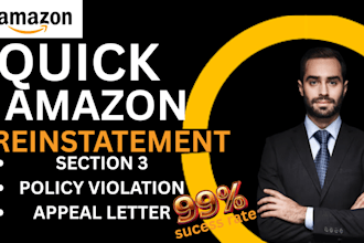 do amazon account reinstatement appeal letter for amazon listing reactivation