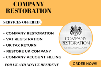 reinstate your UK ltd, recover UK company, company restoration, vat, ct600