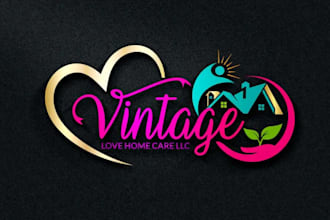 create wonderful and excellent home care logo design