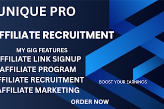 do affiliate recruitment, affiliate link promotion to get affiliate signup