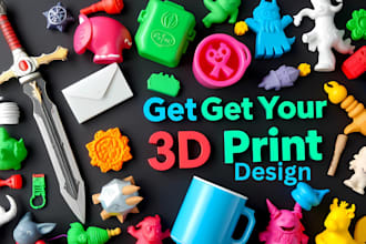 design any 3d model and provide stl, obj, fbx files for 3d printing projects