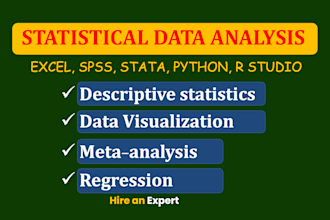 do statistical analysis in r, spss, stata, python, excel