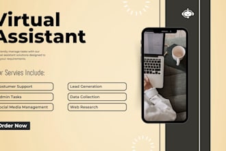 be your virtual assistant for customer support, admin tasks and social media