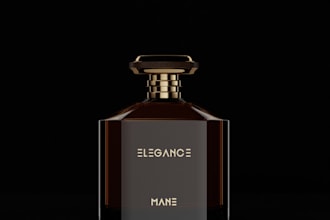 do a 3d render for your perfume bottle design, bottle mockup, perfume animation