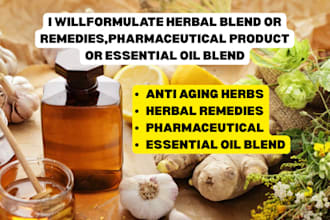 formulate herbal blend or remedies,pharmaceutical product or essential oil blend