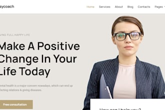 design life coaching website for speaker, trainer, consultant, life coach