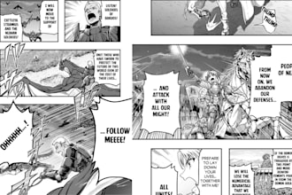 draw a unique manga comic book page manga illustration cartoon character for you