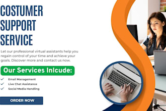 provide customer support service, email management, and live chat assistance