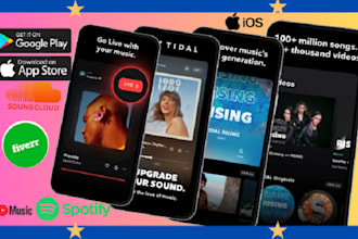 develop music streaming app music streaming website live streaming app music app