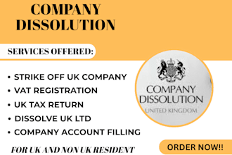 dissolve UK limited company, UK company, ds01 form, corporate tax filling