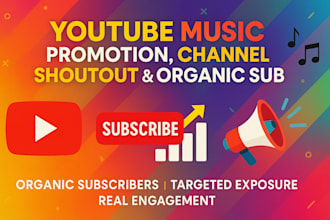 do youtube video shoutout channel music promotion and organic subs