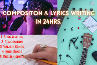 compose punjabi hindi english songs with lyrics