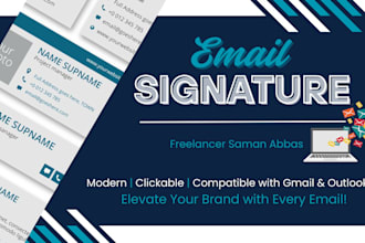 do profeshional email signature design for gmail, outlook and apple