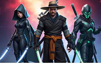 do 3d game character design game and 3d modeling for game in blender