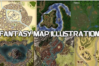 create fantasy map design map illustration fantasy city map country map worldmap