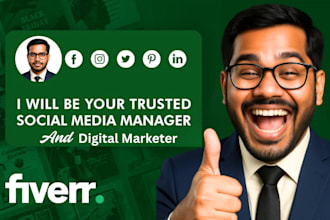 be your social media manager and digital marketing manager