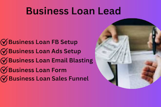 generate mca leads, business loan leads, solar leads through facebook ads