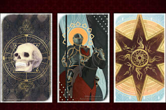 create card templates, tarot cards, oracle cards, poker cards, and card deck