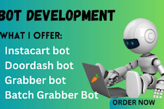 build amazon driver bot, instacart bot, uber bot, doordash bot, spark driver bot
