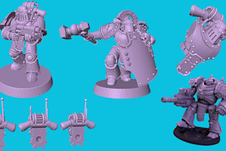 3d miniature painting, warhammer 40k, tabletop dnd figurine, 3d print and paint