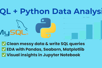 write sql queries and analyze your data using python and eda