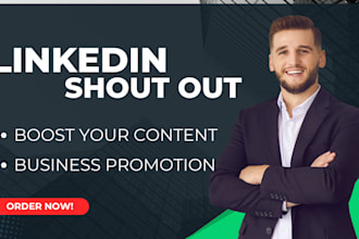 share your content with linkedin audience, promote,shoutout,influence