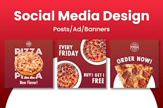 design social media post graphic, ad, banner, carousel design