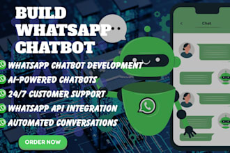 develop whatsapp ai chatbot with gpt, dialogflow twillo for whatsapp chatbot