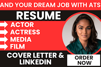 write actor, actress, media, film, and  music resume