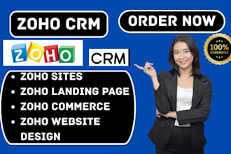 design zoho crm zoho sites zoho landing page zoho commerce zoho website design