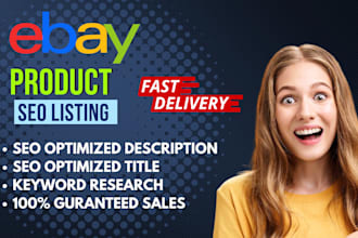 create SEO optimized listings on ebay, expert ebay lister