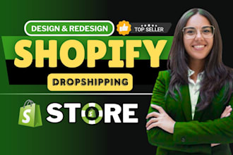 design pet shopify store, redesign shopify website, or dropshipping store