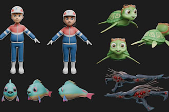 do 3d character props modelling