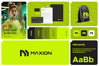 design complete brand identity, branding kit and style guides with trendy logo