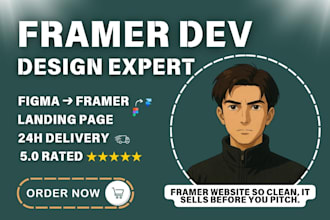 develop your framer website, landing page, or figma to framer as an expert