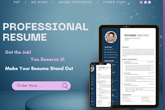 provide a professional resume design and cv template