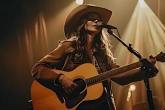 be your female ballad southern country song , love song, edm, rock, rap  singer