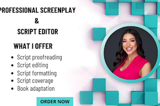 proofread, edit, format feature film, screenplay, stage play, movie script