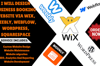 build wordpress wix business booking website development squarespace web design
